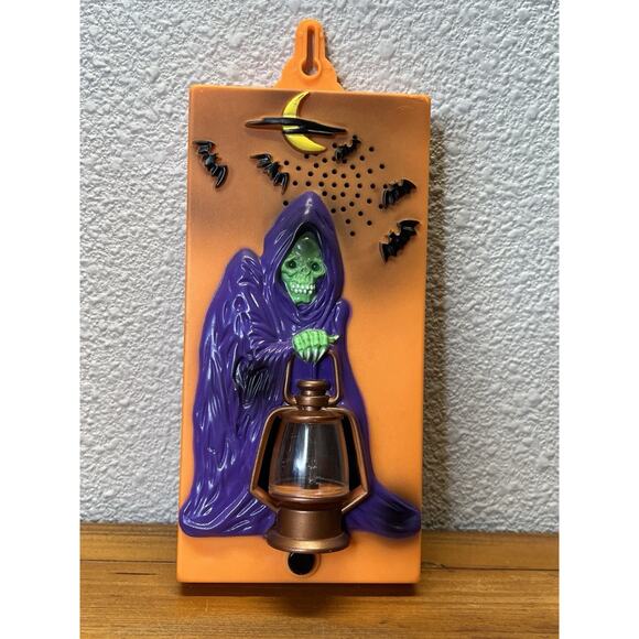 Vintage 1995 Halloween Grim Reaper Talking Doorbell Toy State Lights Sound Works - Picture 6 of 7